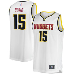 Nikola Jokic Denver Nuggets Branded Fast Break Jersey - Association Edition – White