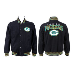 Green Bay Packers Black Bomber Hoodie 2018 - 2019