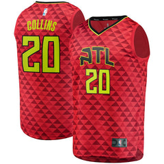 John Collins Atlanta Hawks Branded Fast Break Jersey Red - Statement Edition