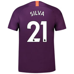 David Silva Manchester City 2018/19 Third Player Jersey – Purple