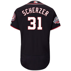 Max Scherzer Washington Nationals Majestic 2018 All-Star Game Alternate II Flex Base Jersey – Navy