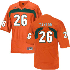 Miami Hurricanes Taylor 26 Orange Jersey 2018 - 2019