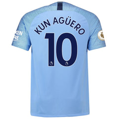 Sergio Aguero Manchester City 2018/19 Home Player Jersey – Blue