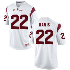 USC Justin Davis 22 White Jersey 2018 - 2019