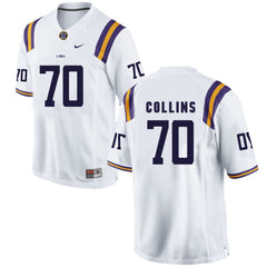 LSU La'el Collins 70 White Jersey 2018 - 2019