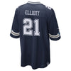 Image of Dallas Cowboys Ezekiel Elliott Navy Jersey 2018 - 2019