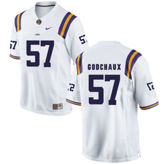 LSU Davon Godchaux 57 White Jersey 2018 - 2019