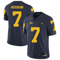 Michigan Khaleke Hudson 7  Navy Jersey 2018 - 2019