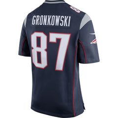 New England Patriots Rob Gronkowski Navy Blue/Silver JERSEY 2018 - 2019