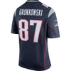 Image of New England Patriots Rob Gronkowski Navy Blue/Silver JERSEY 2018 - 2019