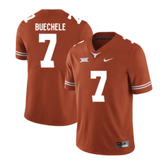 Texas Longhorns Shane Buechele 7 Brunt Orange Jersey 2018 - 2019