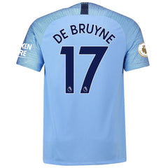 Kevin De Bruyne Manchester City 2018/19 Home Player Jersey – Blue