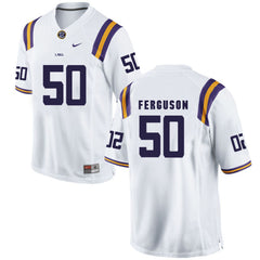 LSU Reid Ferguson 50 White Jersey 2018 - 2019