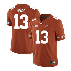 Texas Longhorns Jerrod Heard 13 Brunt Orange Jersey 2018 - 2019