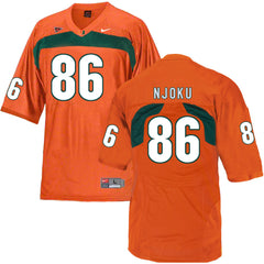 Miami Hurricanes Njoku 86 Orange Jersey 2018 - 2019