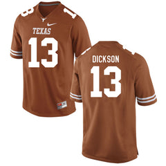 Texas Longhorns DICKSON 13 Brunt Orange Jersey 2018 - 2019