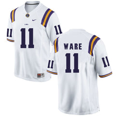 LSU Spencer Ware 11 White Jersey 2018 - 2019
