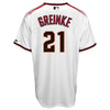 Image of Zack Greinke Arizona Diamondbacks Majestic Official Cool Base Player Jersey - White/Sedona Red