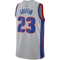 Blake Griffin Detroit Pistons Silver Swingman Jersey 2018 - 2019