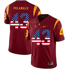 USC Troy Polamalu 43 Scarlet Jersey 2018 - 2019
