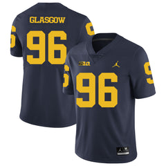 Michigan Ryan Glasgow 96 Navy Jersey 2018 - 2019