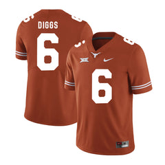 Texas Longhorns Quandre Diggs 6 Brunt Orange Jersey 2018 - 2019