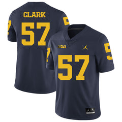 Michigan Frank Clark 57 Navy Jersey 2018 - 2019