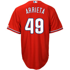 Jake Arrieta Philadelphia Phillies Majestic Fashion Official Cool Base Player Jersey - Scarlet