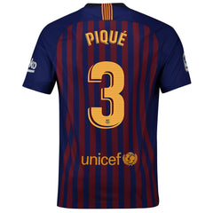 Gerard Pique Barcelona 2018/19 Home Player Jersey – Navy