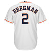 Image of Alex Bregman Houston Astros Majestic Home Official Cool Base Player Replica Jersey - White