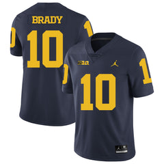 Michigan Tom Brady 10 Navy Jersey 2018 - 2019