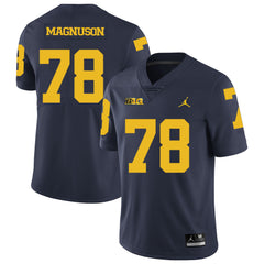 Michigan Erik Magnuson 78 Navy Jersey 2018 - 2019