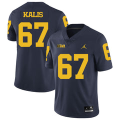Michigan Kyle Kalis 67 Navy Jersey 2018 - 2019