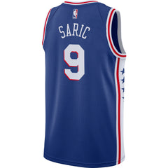 Dario Saric Philadelphia 76ers Blue Swingman Jersey 2018 - 2019