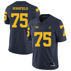 Michigan Michael Schofield 75 Navy Jersey 2018 - 2019