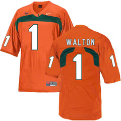 Miami Hurricanes Walton 1 Orange Jersey 2018 - 2019