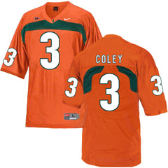 Miami Hurricanes Coley 3 Orange Jersey 2018 - 2019