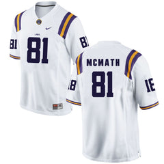 LSU Racey Mcmath 81 White Jersey 2018 - 2019