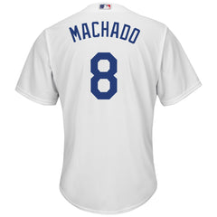 Manny Machado Los Angeles Dodgers Majestic Home Official Cool Base Jersey – White