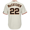 Image of Andrew McCutchen San Francisco Giants Majestic Cool Base Player Replica Jersey – Cream