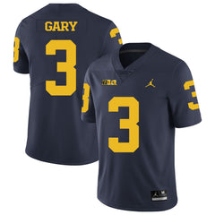 Michigan Rashan Gary 3 Navy Jersey 2018 - 2019