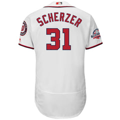 Max Scherzer Washington Nationals Majestic 2018 All-Star Game Home Alternate Flex Base Player Jersey – White