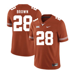 Texas Longhorns Malcolm Brown 28 Brunt Orange Jersey 2018 - 2019