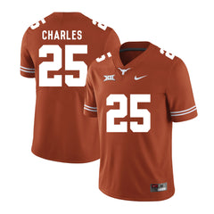 Texas Longhorns Jamaal Charles 25 Brunt Orange Jersey 2018 - 2019