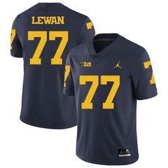 Michigan Taylor Lewan 77 Navy Jersey 2018 - 2019