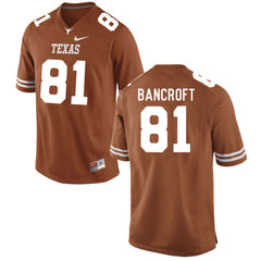 Texas Longhorns BANCROFT 81 Brunt Orange Jersey 2018 - 2019