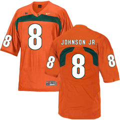 Miami Hurricanes Johnson Jr.8 Orange Jersey 2018 - 2019