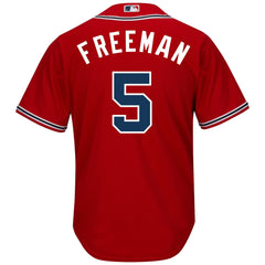 Freddie Freeman Atlanta Braves Majestic Official Cool Base Player Jersey - Red