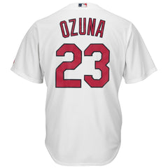 Marcell Ozuna St. Louis Cardinals Majestic Official Cool Base Player Jersey – White