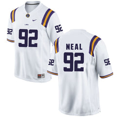 LSU Lewis Neal 92 White Jersey 2018 - 2019
